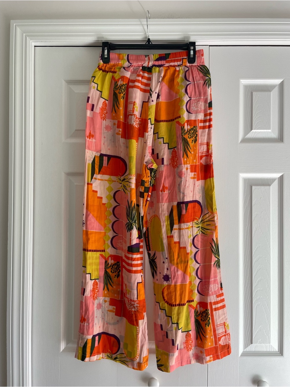 Haute Hippie Pink Multi-Color Wide Leg Pants - Picture 2 of 3